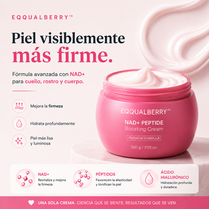 EQQUALBERRY™ Tecnología Antiage con NAD+ y Péptidos – Firmeza visible para rostro y cuerpo